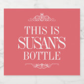 Personalisiert | Erstellen Sie Ihr eigenes Weinkel Schaumweinetikett (Einzelnes Label)