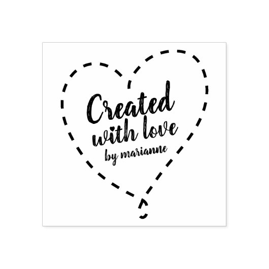 personalisiert ERSTELLT MIT LIEBE Crafter Maker Gummistempel (Prägung)