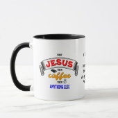 Personalisiert ERSTER JESUS DANN KAFFEE Tasse (Links)