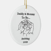 Personalisiert erwartete Eltern Daddy und Mami Keramik Ornament (Rechts)