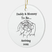 Personalisiert erwartete Eltern Daddy und Mami Keramik Ornament (Links)