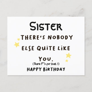 Personalisiert, es gibt niemanden, der so ist wie  postkarte