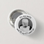 Personalisiert Es ist mein Party Foto Button (Vorne & Hinten)