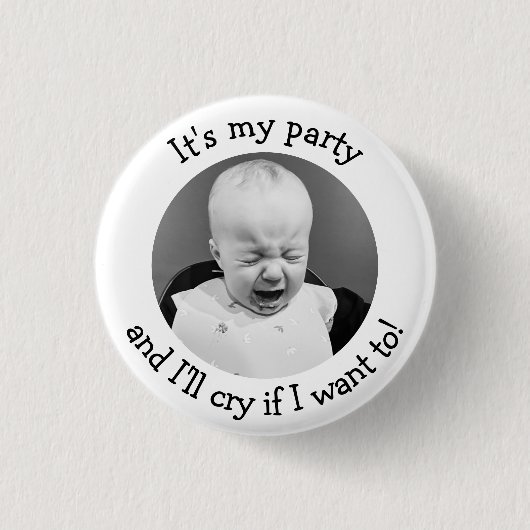 Personalisiert Es ist mein Party Foto Button (Vorderseite)