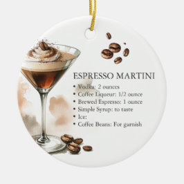 Personalisiert Espresso Martini Recipe Keramik Ornament