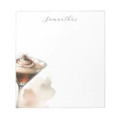 Personalisiert Espresso Martini Themed Notepad Notizblock (Vorderseite)