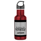 Personalisiert essen Sie, schlafen Sie, spielen Edelstahlflasche (Vorderseite)