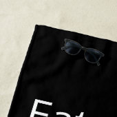 Personalisiert essen Sie, schlafen Sie, spielen Strandtuch (Beispiel)