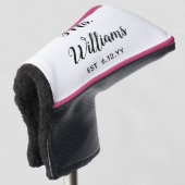 Personalisiert Est Your Date Present for Bride Golf Headcover (3/4 Vorderseite)