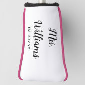 Personalisiert Est Your Date Present for Bride Golf Headcover (Rotieren 90)