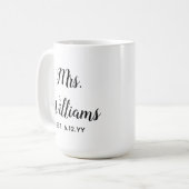 Personalisiert Est Your Date Present for Bride Kaffeetasse (Vorderseite Links)