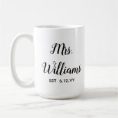 Personalisiert Est Your Date Present for Bride Kaffeetasse (Links)