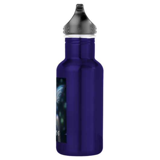 Personalisiert Ethereal Mystical Blue Fairy Edelstahlflasche (Rechts)