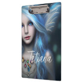 Personalisiert Ethereal Mystical Blue Fairy Klemmbrett (Links)