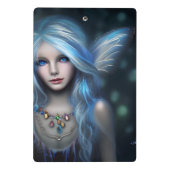 Personalisiert Ethereal Mystical Blue Fairy Mini Klemmbrett (Rückseite)