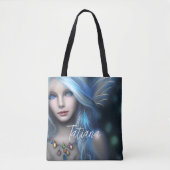 Personalisiert Ethereal Mystical Blue Fairy Tasche (Vorderseite)