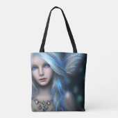 Personalisiert Ethereal Mystical Blue Fairy Tasche (Rückseite)