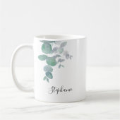 Personalisiert Eukalyptus Greenery Kaffeetasse (Links)