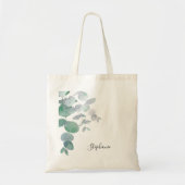 Personalisiert Eukalyptus Greenery Tragetasche (Vorne)