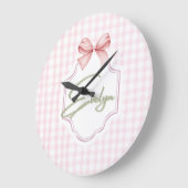 Personalisiert Evelyn Baby Girl Kinderzimmer Bow&G Große Wanduhr (Winkel)