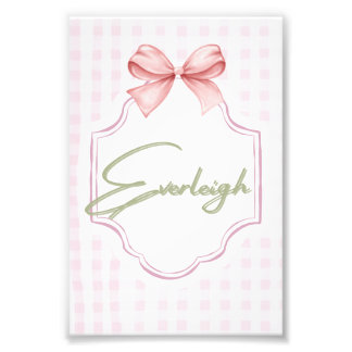 Personalisiert Everleigh Baby Girl Kinderzimmer Gi Fotodruck