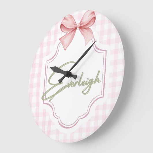 Personalisiert Everleigh Baby Girl Kinderzimmer Gi Große Wanduhr (Winkel)