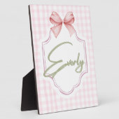 Personalisiert Everly Baby Girl Kinderzimmer Bow&G Fotoplatte (Seite)