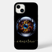 Personalisiert Evil Eye Dark Blue Case-Mate iPhone Hülle (Rückseite)