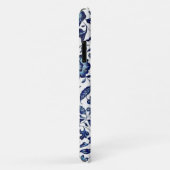 Personalisiert Exotic Chic Blue & White Floral Case-Mate iPhone Hülle (Hinten/Rechts)