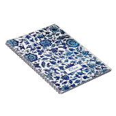 Personalisiert Exotic Chic Blue & White Floral Notizblock (Rechte Seite)
