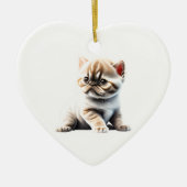 Personalisiert Exotic Shorthair Kitten Keramik Ornament (Vorne)