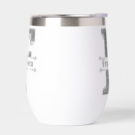 Personalisiert F Initial Silver Monogram Ihr Name (Links)