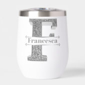 Personalisiert F Initial Silver Monogram Ihr Name (Vorderseite)