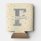 Personalisiert F Initial Silver Monogram Ihr Name Dosenkühler (Rückseite)