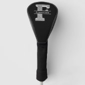 Personalisiert F Initial Silver Monogram Ihr Name Golf Headcover (Vorderseite)