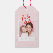 Personalisiert Fa La La La La La Pink Weihnachtsfe Geschenkanhänger (Vorderseite)