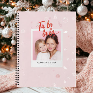 Personalisiert Fa La La La La La Pink Weihnachtsfe Notizblock