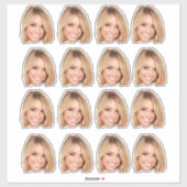 Personalisiert Face Confetti Aufkleber (Blatt)