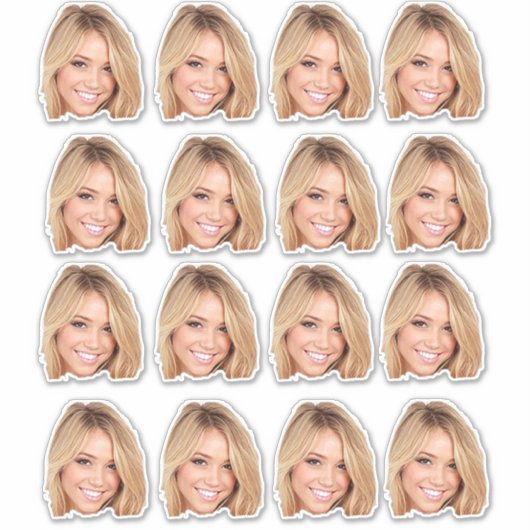 Personalisiert Face Confetti Aufkleber (Vorderseite)