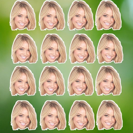 Personalisiert Face Confetti Aufkleber