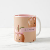 Personalisiert Fall Cosy Niedlich Caramel Apfelkug Zweifarbige Tasse (VorderseiteRechts)