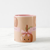 Personalisiert Fall Cosy Niedlich Caramel Apfelkug Zweifarbige Tasse (Mittel)