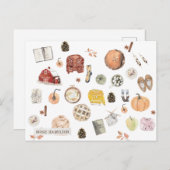 Personalisiert Fall Cozy Oktober Postkarten (Vorne/Hinten)