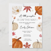 Personalisiert Fall Pumpkin Baby Dusche Einladung (Vorderseite)