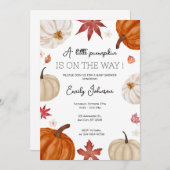 Personalisiert Fall Pumpkin Baby Dusche Einladung (Vorne/Hinten)