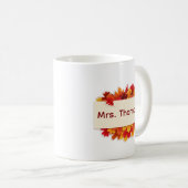 Personalisiert Fall Teacher Vibes Kaffeetasse (VorderseiteRechts)