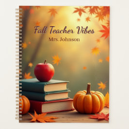 Personalisiert Fall Teacher Vibes Planer