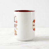 Personalisiert Fall Teacher Vibes Tasse (Zentrum)