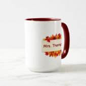 Personalisiert Fall Teacher Vibes Tasse (VorderseiteRechts)