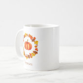 Personalisiert Fall Wreath Pumpkin-Geschenk Kaffeetasse (Vorderseite Links)
